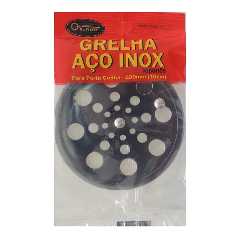 Grelha Ralo Redondo 10cm Inox - Overtime