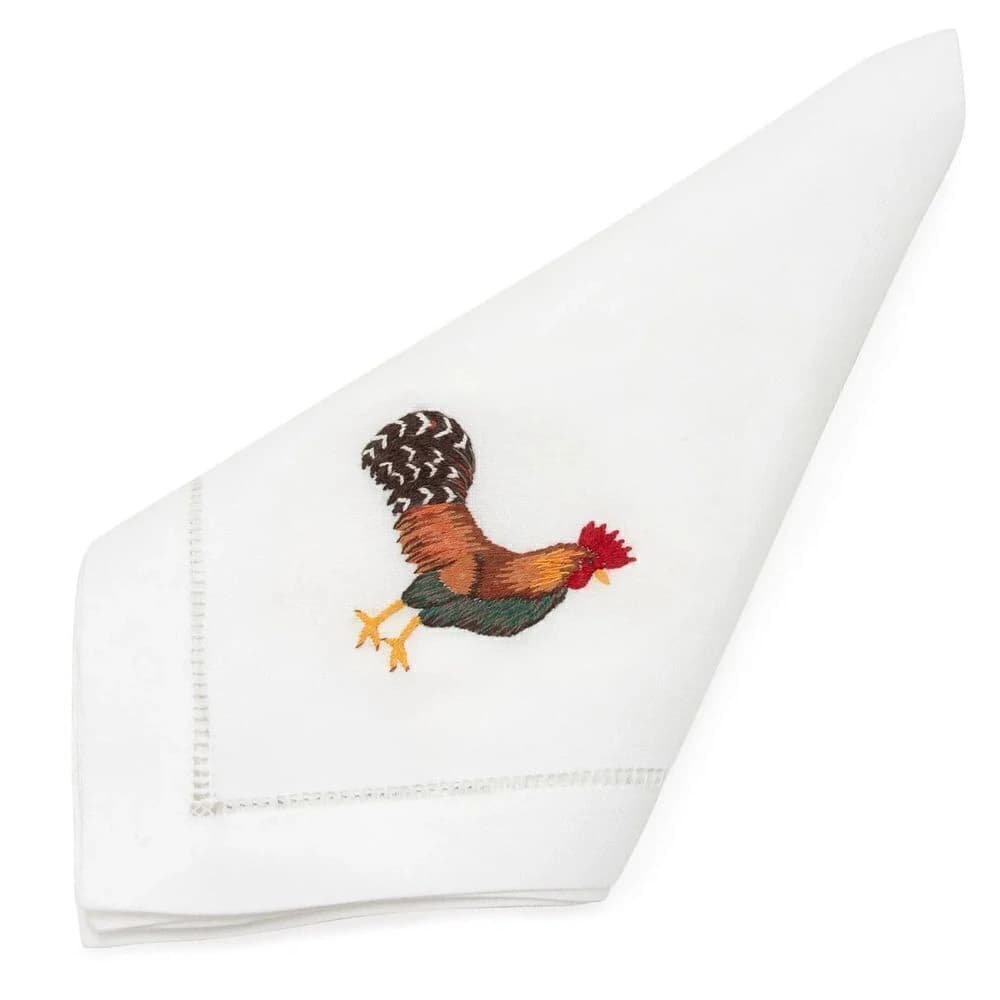 Guardanapo de Algodão Bordado Galo Lucien 40cm