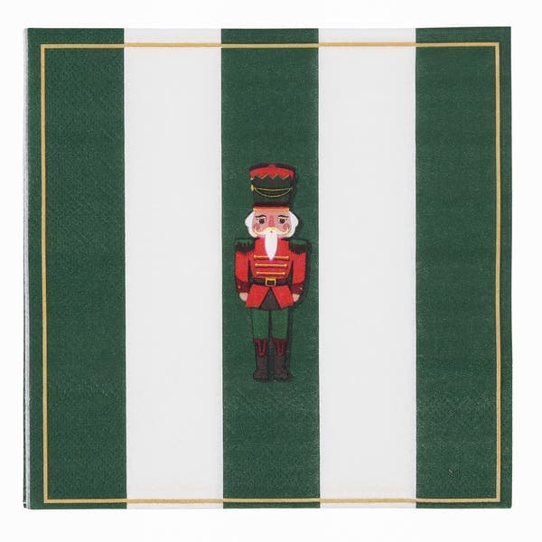 Guardanapo de Natal em Papel Listra Verde 33cm Cromus