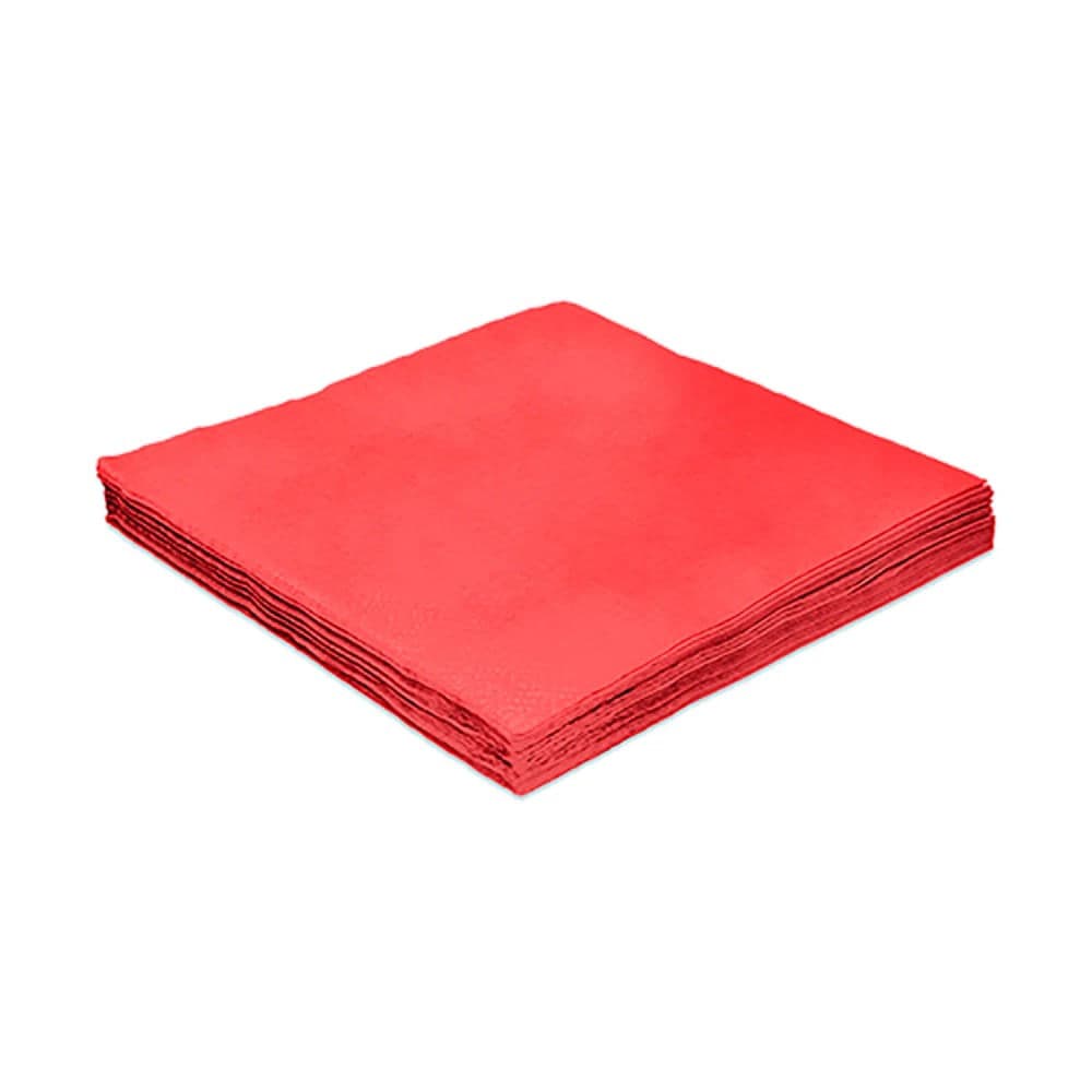 Guardanapo de Papel Folha Dupla 25cm Vermelho - Silver Plastic