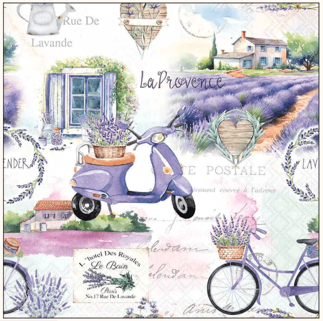 Guardanapo Papel Lavanda 33x33 20 Folhas - Ambiente