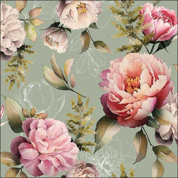 Guardanapo Papel Peônia 33x33 20 Folhas - Ambiente