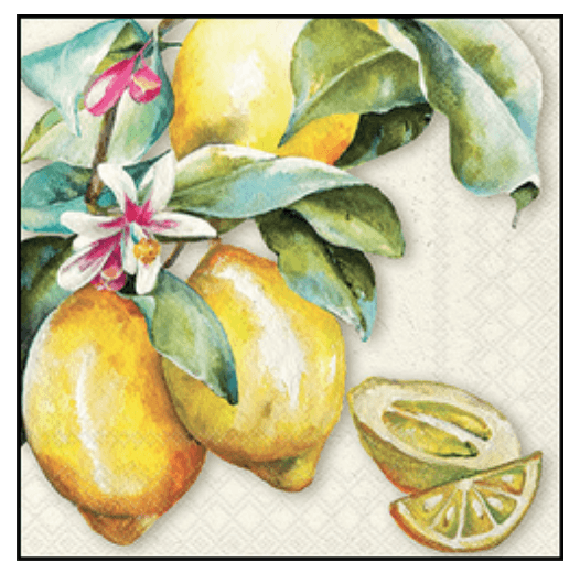 Guardanapo Papel Sunny Limão 33x33 20 Folhas Ambiente