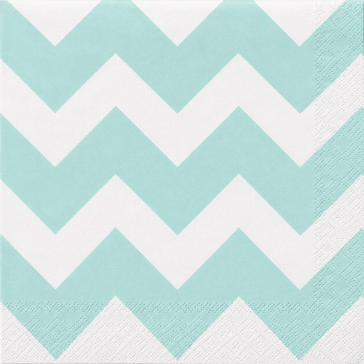Guardanapo Zig Zag Aqua Quadrifoglio 33 x 33 cm