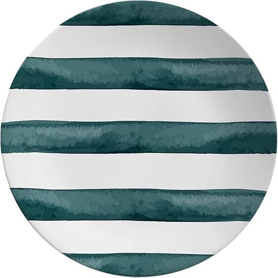 Jogo 06 Pratos Rasos Coup Green Trace Alleanza Ceramica 29cm