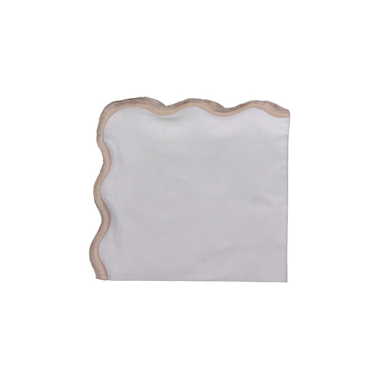 Jogo 4 Guardanapos Guirlanda Suva Collection Branco e Off White