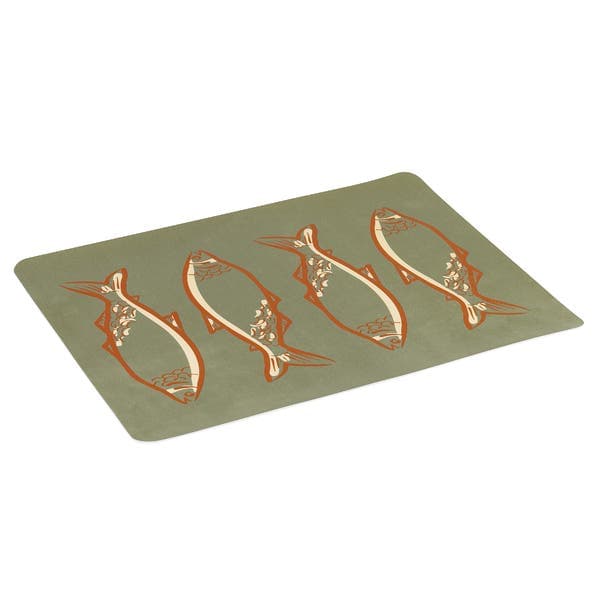 Jogo Americano Peixes Verde 31x42cm Encantos do Nordeste