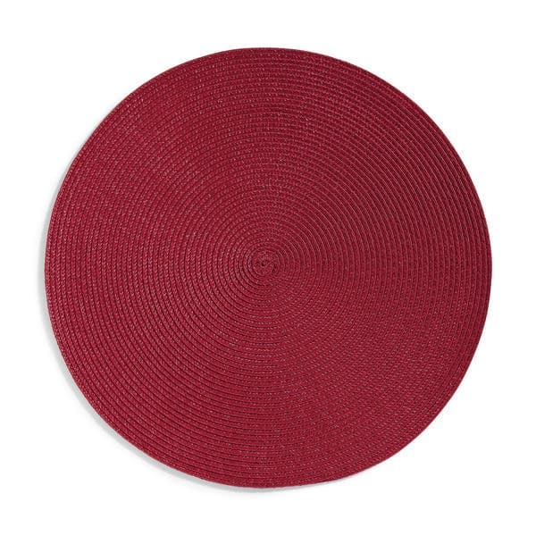 Jogo Americano Redondo Luna Plástico Vermelho 38cm 1 Peça Copa & Cia