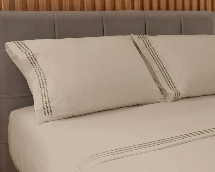 Jogo de Cama Bordado Elos Solteiro - Camesa