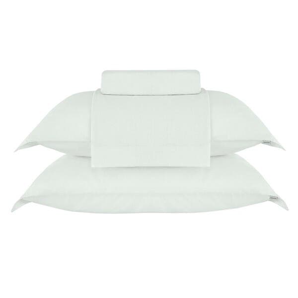 Jogo de Cama Casal Queen Size Algodão 150 Fios Verde Buddemeyer