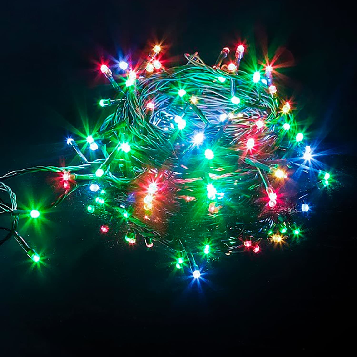 Jogo de Luzes 100 Leds Verde 8f 220v - Brilliant