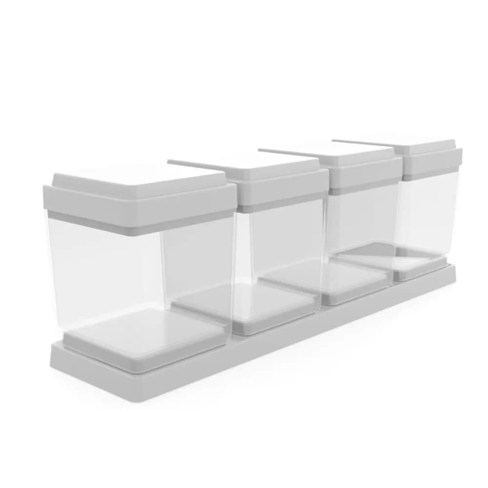 Jogo de Porta Condimentos 4 Peças Branco - Utility