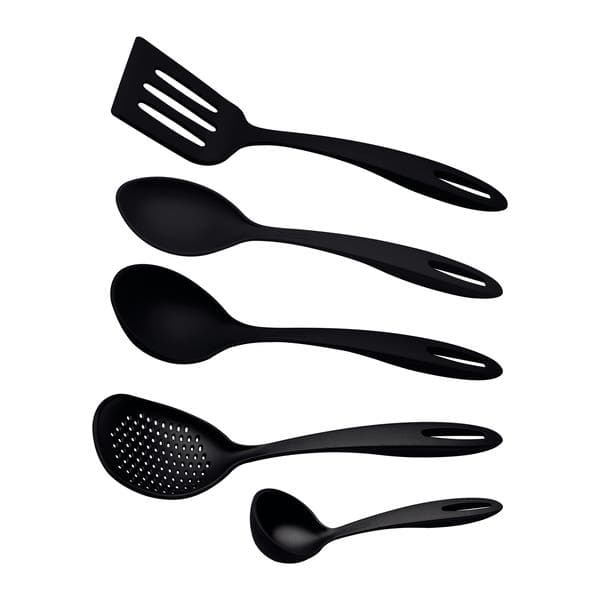 Jogo de Utensílios Tramontina Ability em Nylon Preto 5 Peças