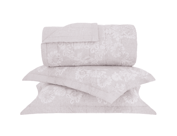 Kit 03 Peças Colcha Casal 180 Fios Marchesa Buddemeyer Estampado