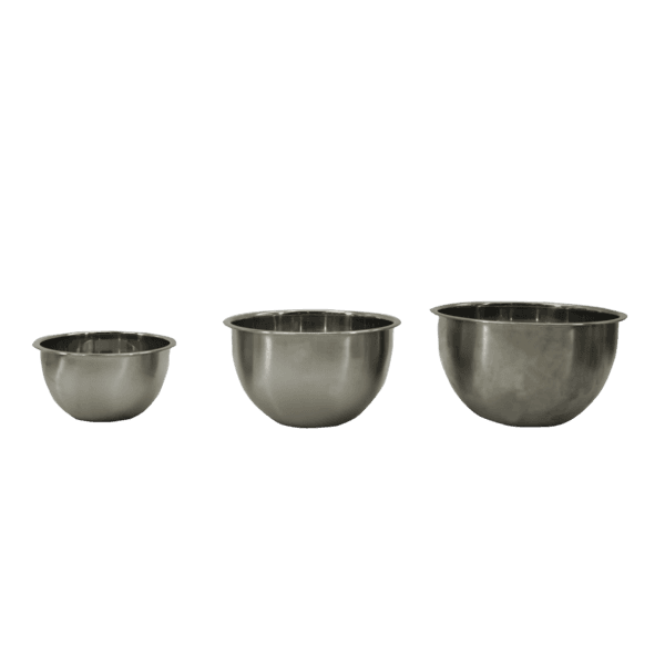 Kit 3 Bowls Inox P/M/G Prata Delinia