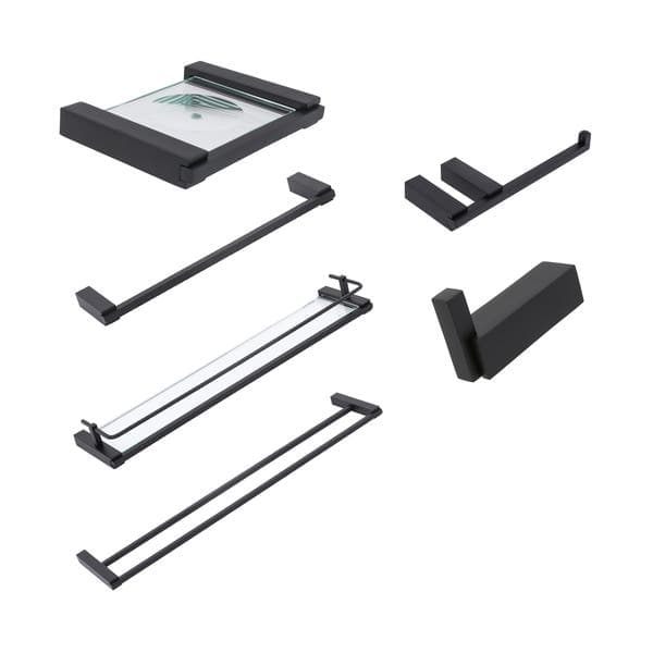 Kit Acessórios para Banheiro Preto Vivi