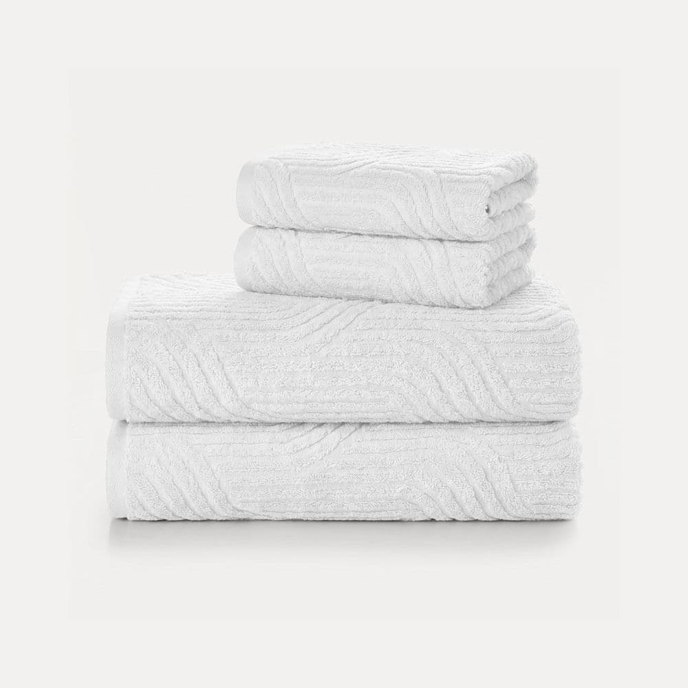 Kit Banhão e Rosto 4 Peças 100% Algodão Softmax Nero Branco