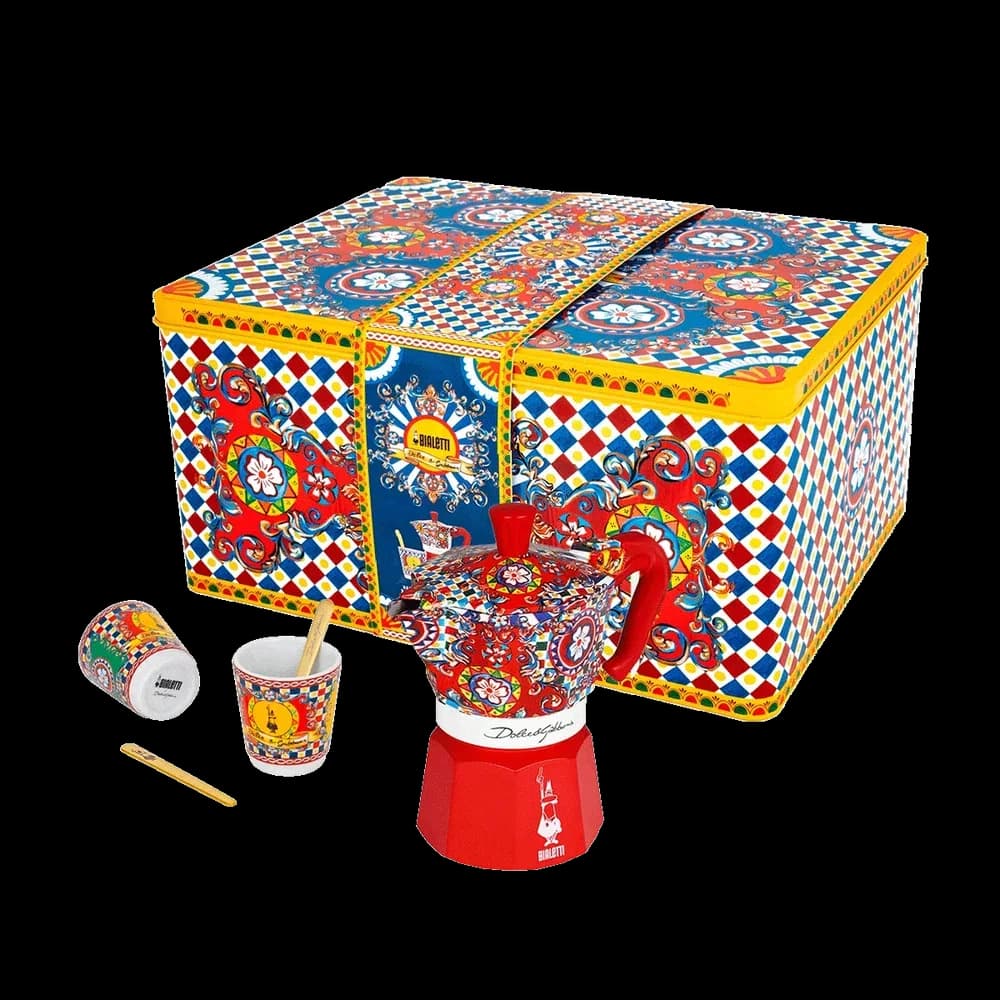 Kit Cafeteira Italiana Moka 2 Xíc Dolce & Gabbana Carretto - Bialetti