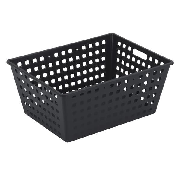 Kit Cesto Organizador Plástico Preto Square 10x14 cm Dasplast
