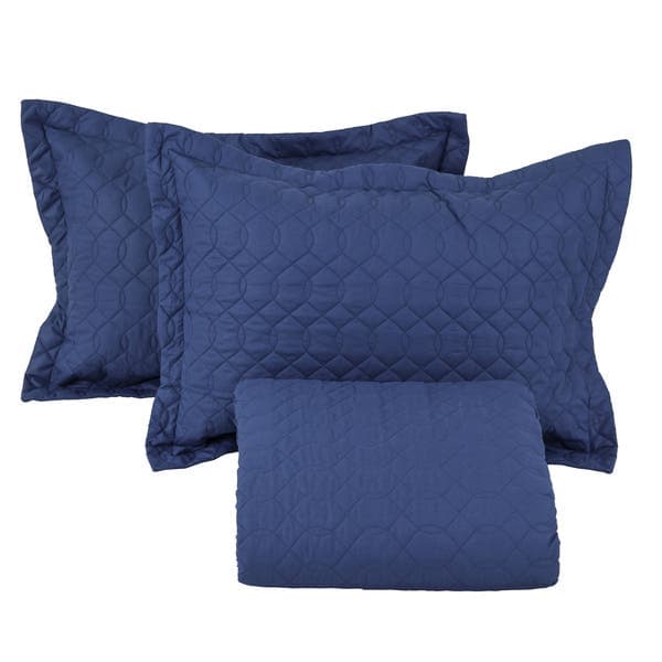 Kit Cobre Leito 3 Peças Prestige Queen Azul