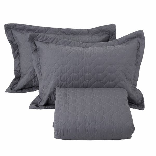 Kit Cobre Leito 3 Peças Prestige Queen Chumbo