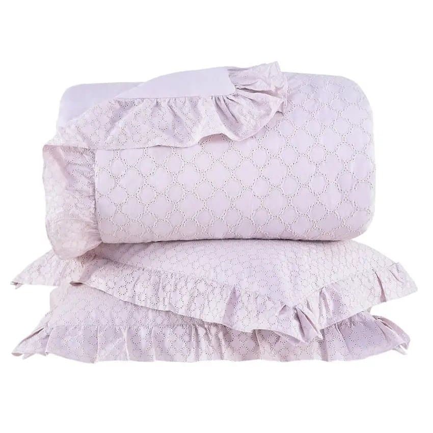 Kit Colcha Queen Sienna Buddemeyer Luxus Rosa Almod 2,84 x 2,62 m