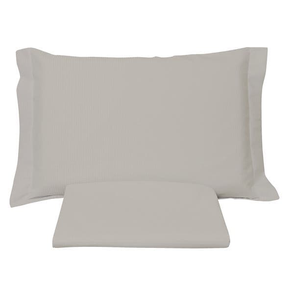 Kit Colcha Solteiro Plena Piquet Algodão Bege Clay Beca Decor