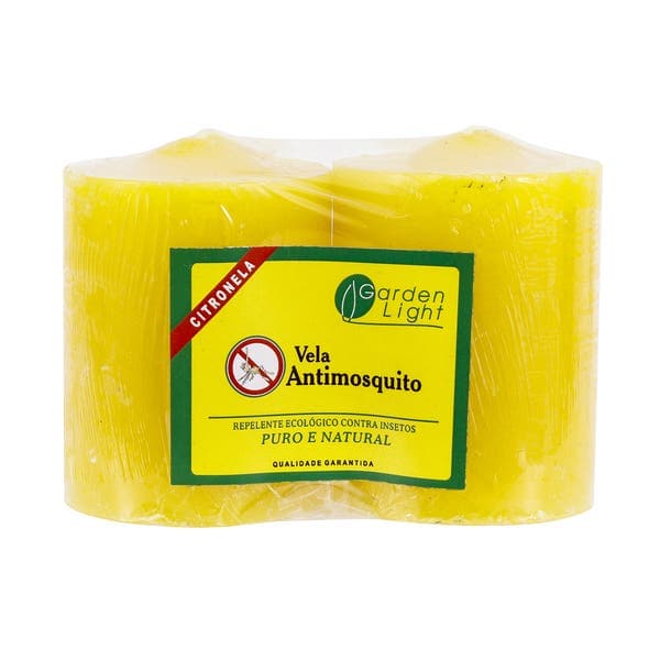 Kit com 2 Vela Citronela Amarela 110g Garden Light