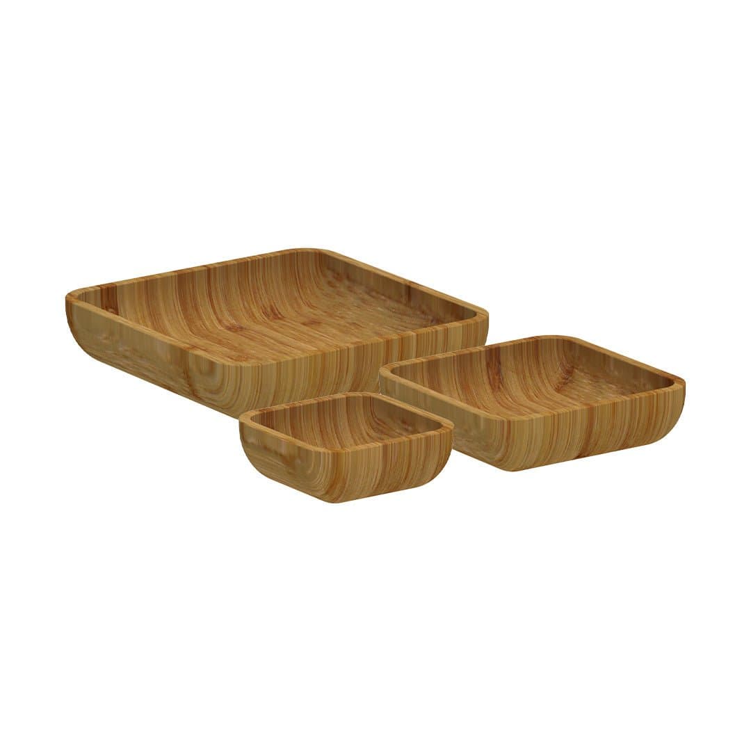 Kit de Bowls Quadrados Ou 3 Peças Linha Lume