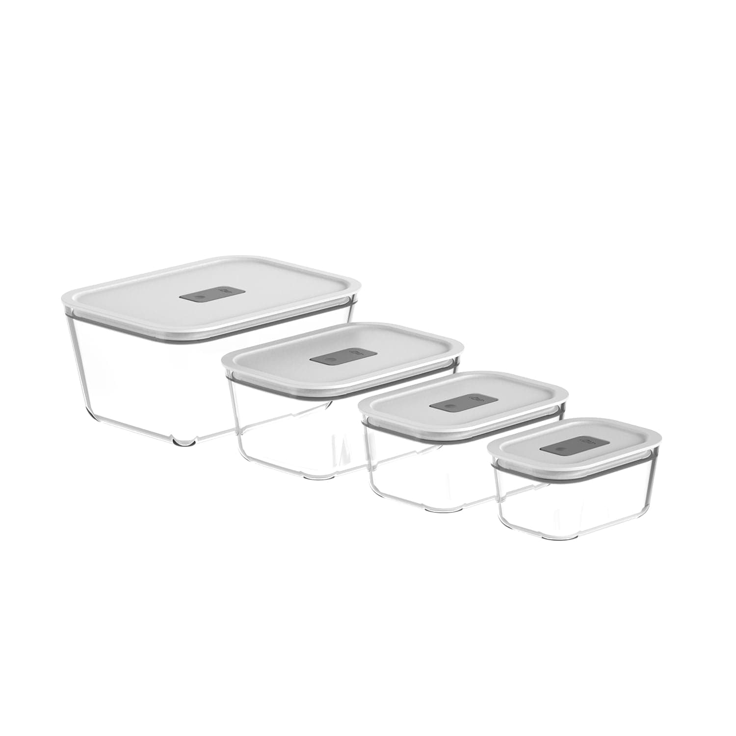 Kit de Potes de Vidro Hermético Ou 4 Peças Fresh Lock