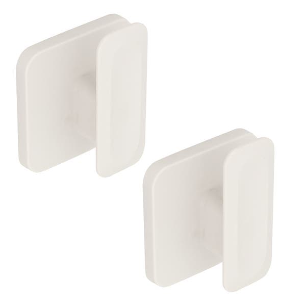 Kit Gancho de Parede Plástico 8,5x14x4cm Bege Eleve OU