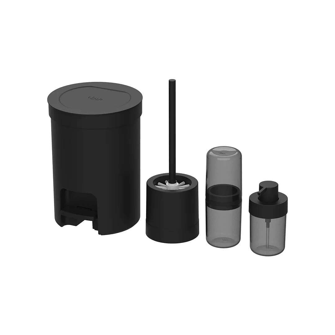 Kit Organizadores de Banheiro Ou 4 peças Peças Linha Vita — Preto