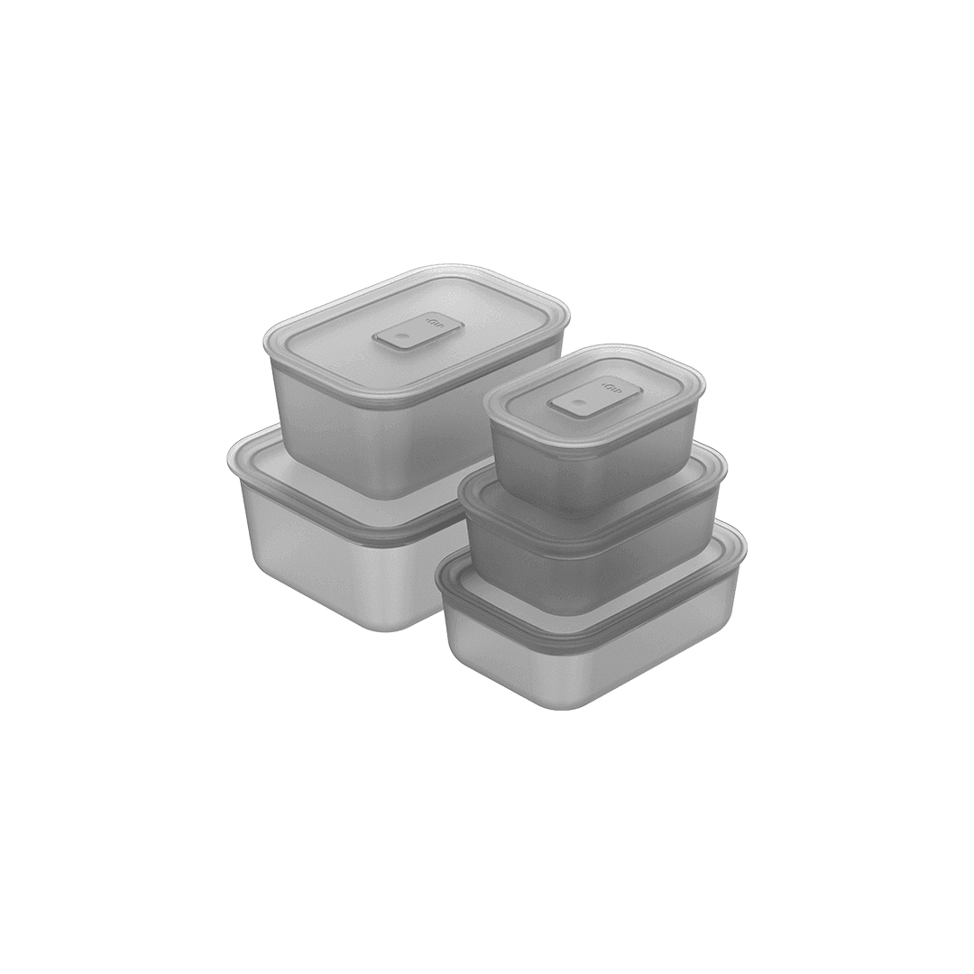 Kit Potes Herméticos Para Marmita Ou 5 Peças Linha Move Lock