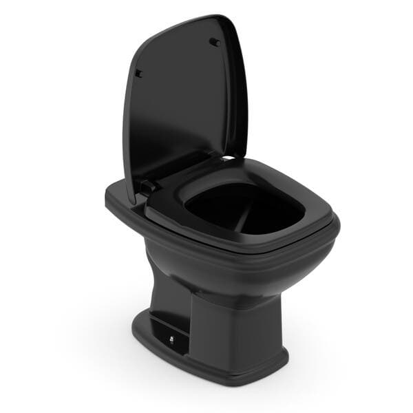 Kit Vaso Sanitário Convencional com Assento Preto Fit Plus Celite