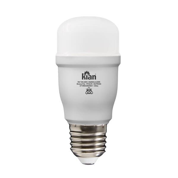Lâmpada de LED E27 T45 9W 803lm Luz Branca Bivolt Kian