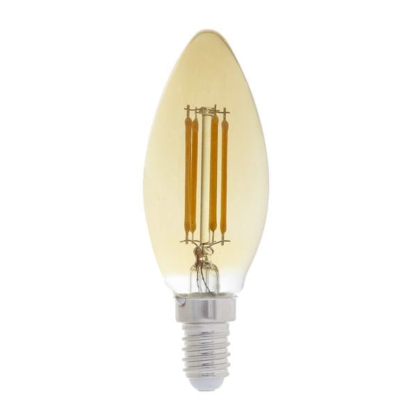 Lâmpada de LED Filamento E14 Vela 4W 400lm Luz Amarela 220V Gaya
