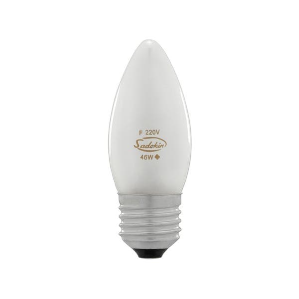 Lâmpada Halógena E27 Vela 46W Luz Amarela 220V Sadokin