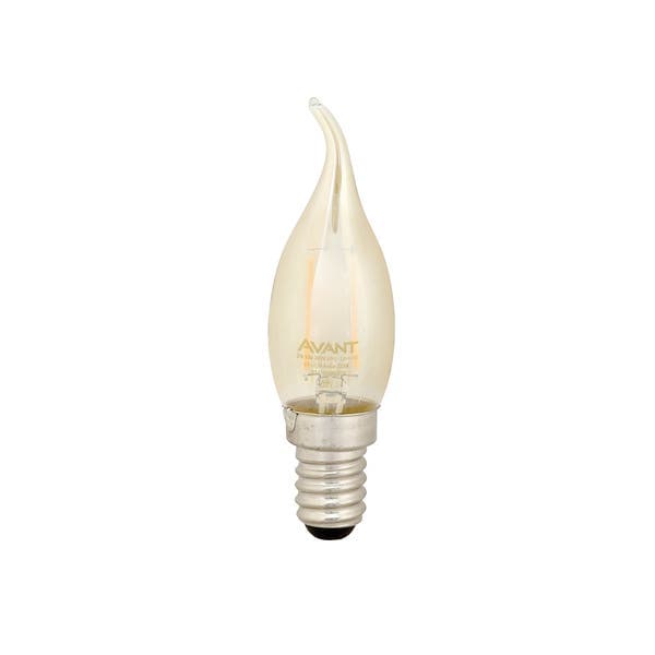 Lâmpada LED de Filamento Vela Chama Luz Âmbar 2W Avant 127V (110V)