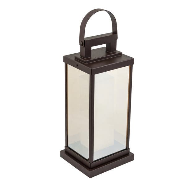 Lanterna Externa 1 Lâmpada Alumínio Marrom Retro IP40 Metaldomado