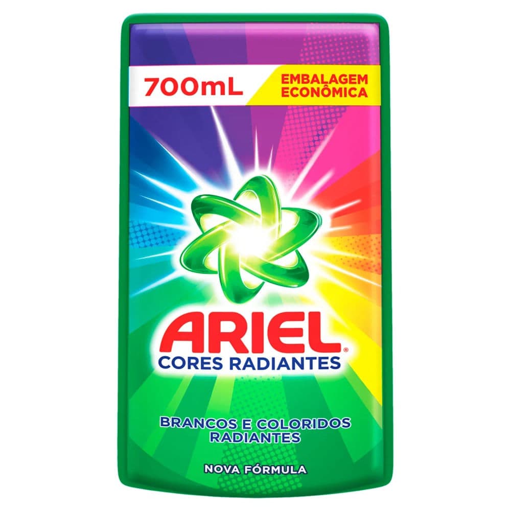 Lava Roupas Líquido Cores Radiantes Sache 700mL - Ariel
