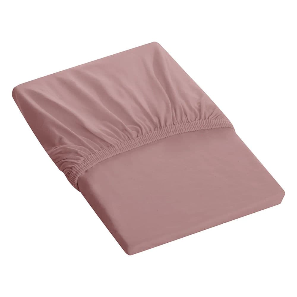 Lençol com Elástico Casal Rosé - Tecebem
