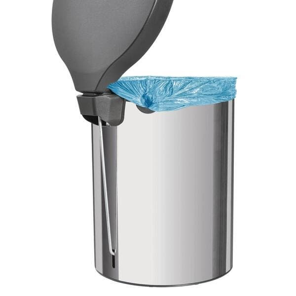 Lixeira 12L Aço Inox Pedal Prata e Preto Tramontina