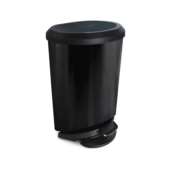 Lixeira 20L Plástico Pedal Preto Arqplast