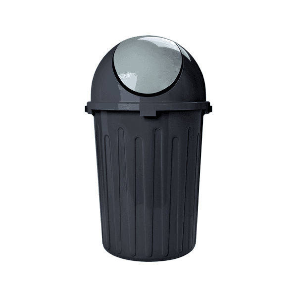 Lixeira 80L Plástico Basculante Preto Arqplast
