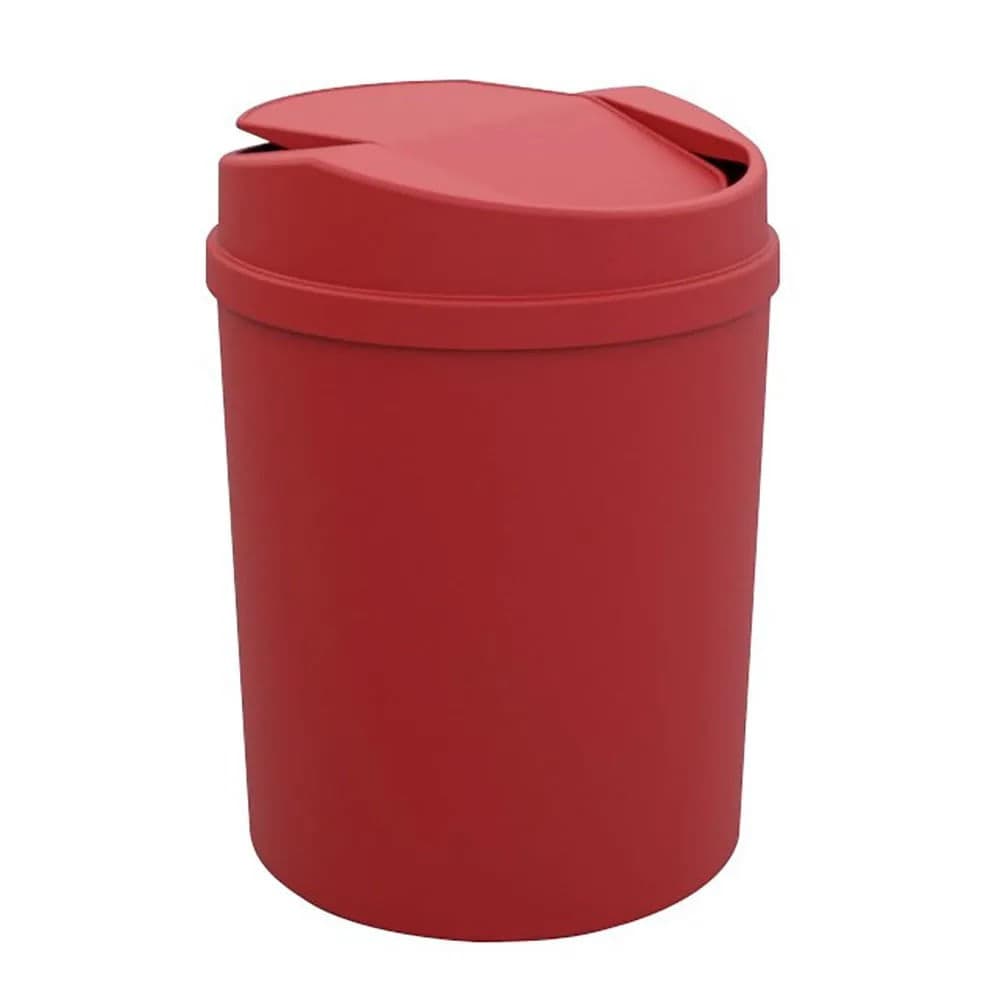 Lixeira Basculante Redonda 5l Vermelha - Utility