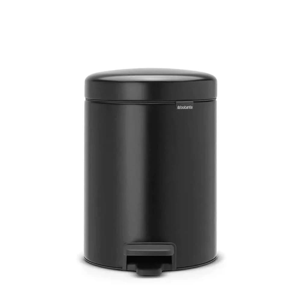 Lixeira com Pedal de Aço Inox New Icon Brabantia Preta 5l