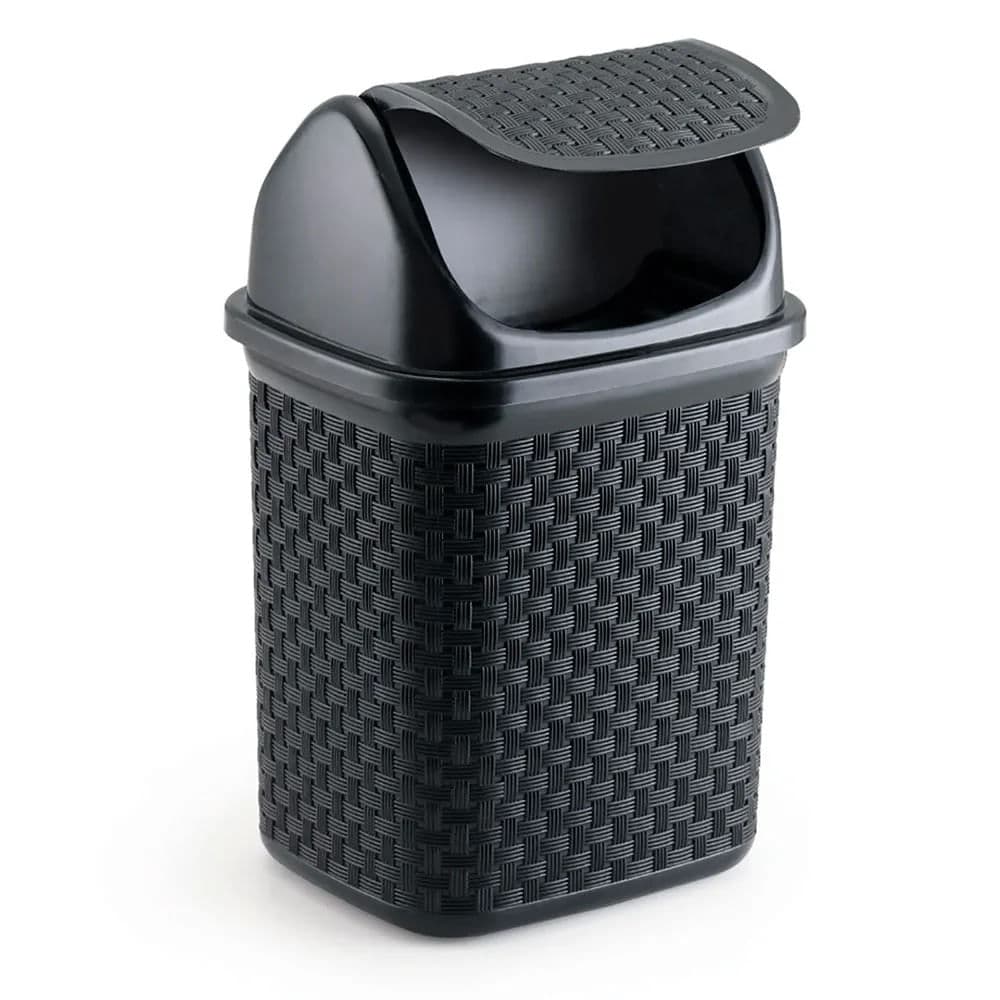 Lixeira de Pia Basculante Rattan 4,5l Preta - Nitron