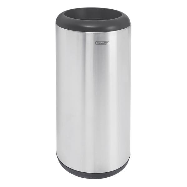 Lixeira Multiuso 15L Metal Cinza Sem Pedal Teec Tramontina