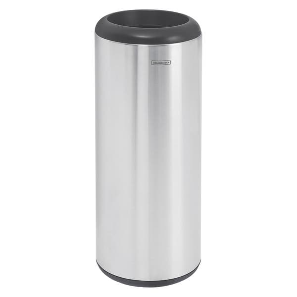 Lixeira Multiuso 20L Metal Cinza Sem Pedal Teec Tramontina