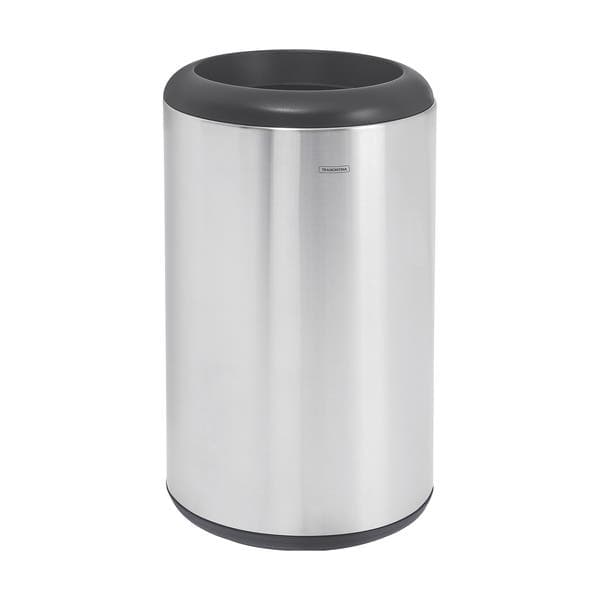 Lixeira Multiuso 31L Metal Cinza Sem Pedal Teec Tramontina